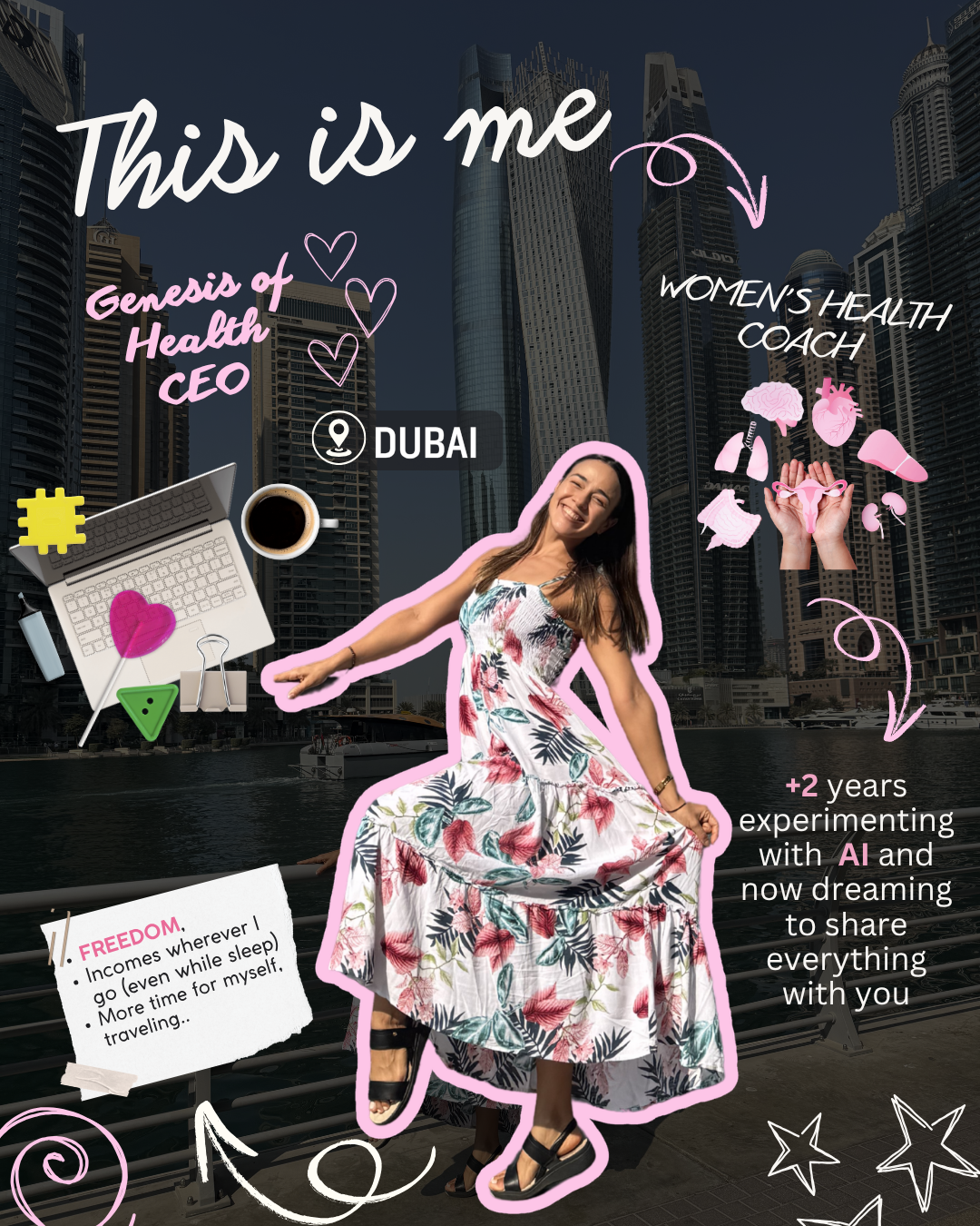 Génesis Delgado in Dubai — Founder of Genesis of Health